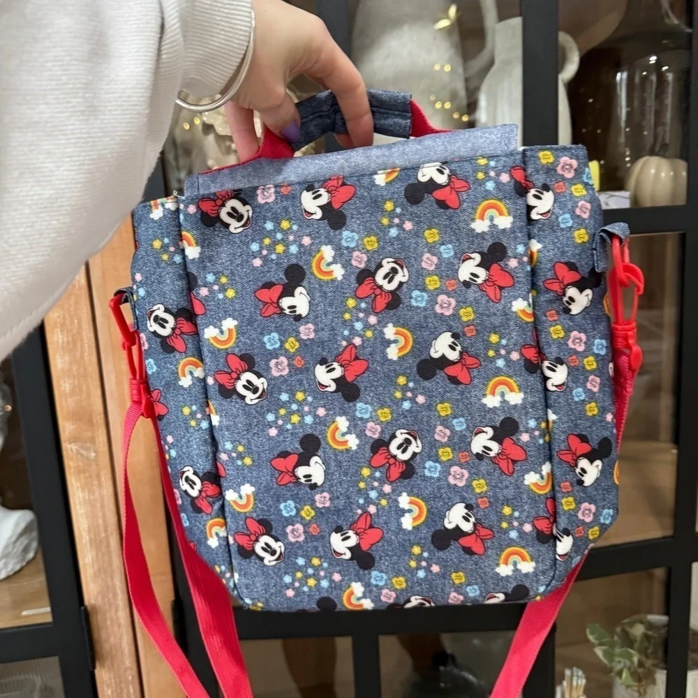 Disney Parks lunch box Minnie Mouse insulated school work adjustable strap patch